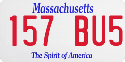 MA license plate 157BU5