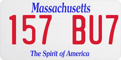 MA license plate 157BU7