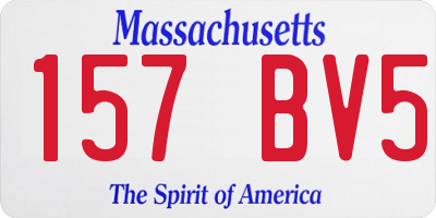 MA license plate 157BV5