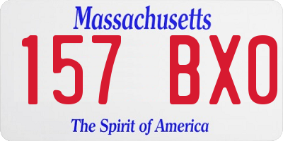 MA license plate 157BX0