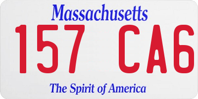 MA license plate 157CA6