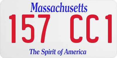 MA license plate 157CC1