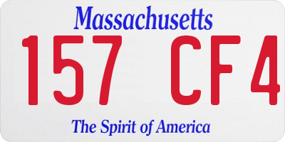 MA license plate 157CF4