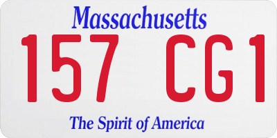 MA license plate 157CG1