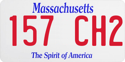 MA license plate 157CH2