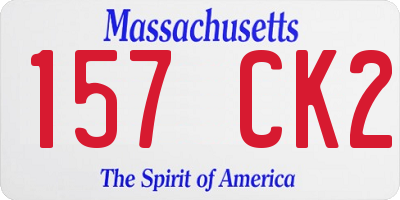 MA license plate 157CK2