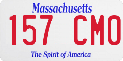 MA license plate 157CM0