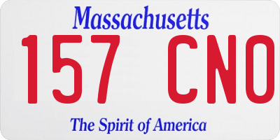 MA license plate 157CN0