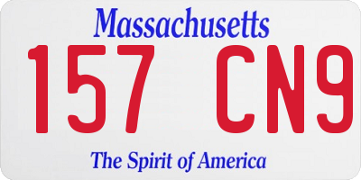 MA license plate 157CN9
