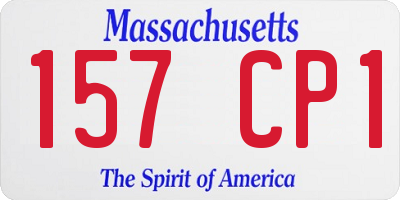 MA license plate 157CP1