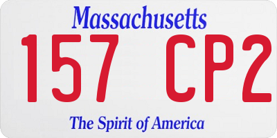 MA license plate 157CP2