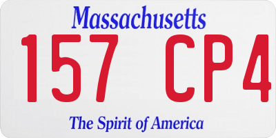 MA license plate 157CP4