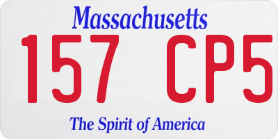 MA license plate 157CP5