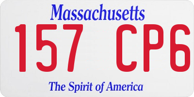 MA license plate 157CP6