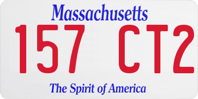 MA license plate 157CT2