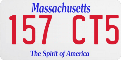 MA license plate 157CT5
