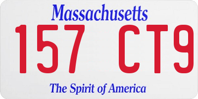 MA license plate 157CT9