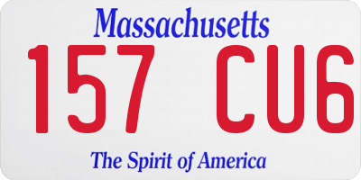MA license plate 157CU6