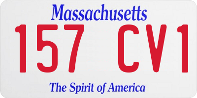 MA license plate 157CV1