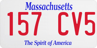 MA license plate 157CV5