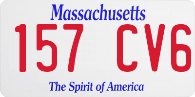MA license plate 157CV6