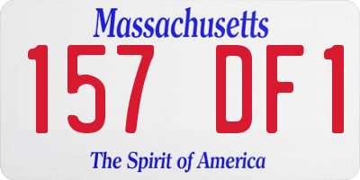 MA license plate 157DF1