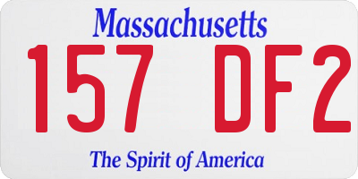 MA license plate 157DF2