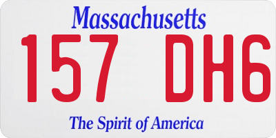 MA license plate 157DH6