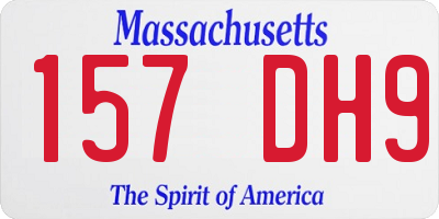 MA license plate 157DH9