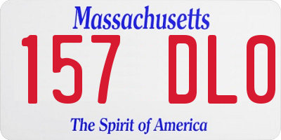 MA license plate 157DL0