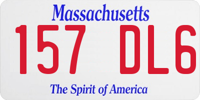 MA license plate 157DL6