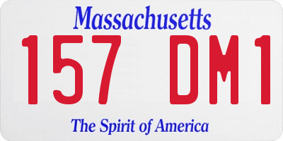 MA license plate 157DM1