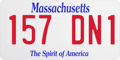 MA license plate 157DN1