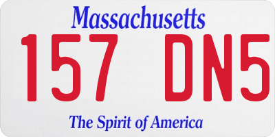 MA license plate 157DN5