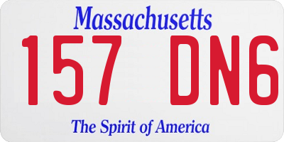 MA license plate 157DN6