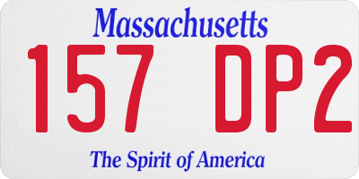 MA license plate 157DP2