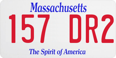 MA license plate 157DR2