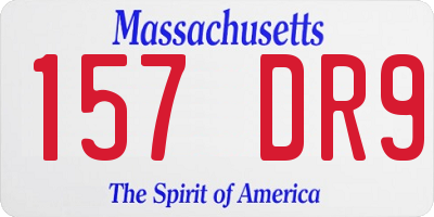 MA license plate 157DR9
