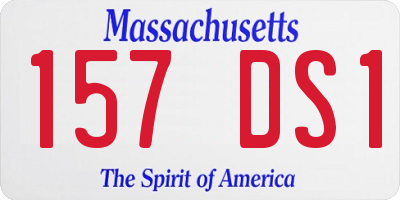 MA license plate 157DS1