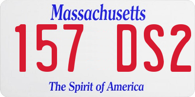 MA license plate 157DS2