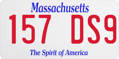 MA license plate 157DS9