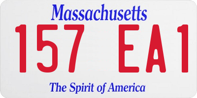 MA license plate 157EA1