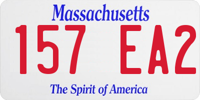 MA license plate 157EA2