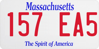 MA license plate 157EA5