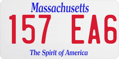 MA license plate 157EA6
