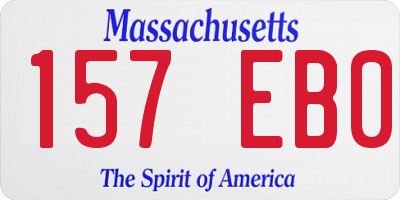 MA license plate 157EB0