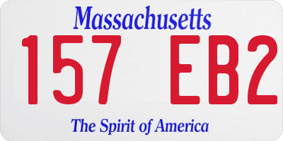 MA license plate 157EB2