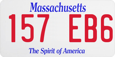 MA license plate 157EB6