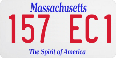 MA license plate 157EC1