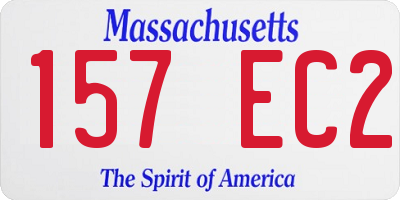 MA license plate 157EC2